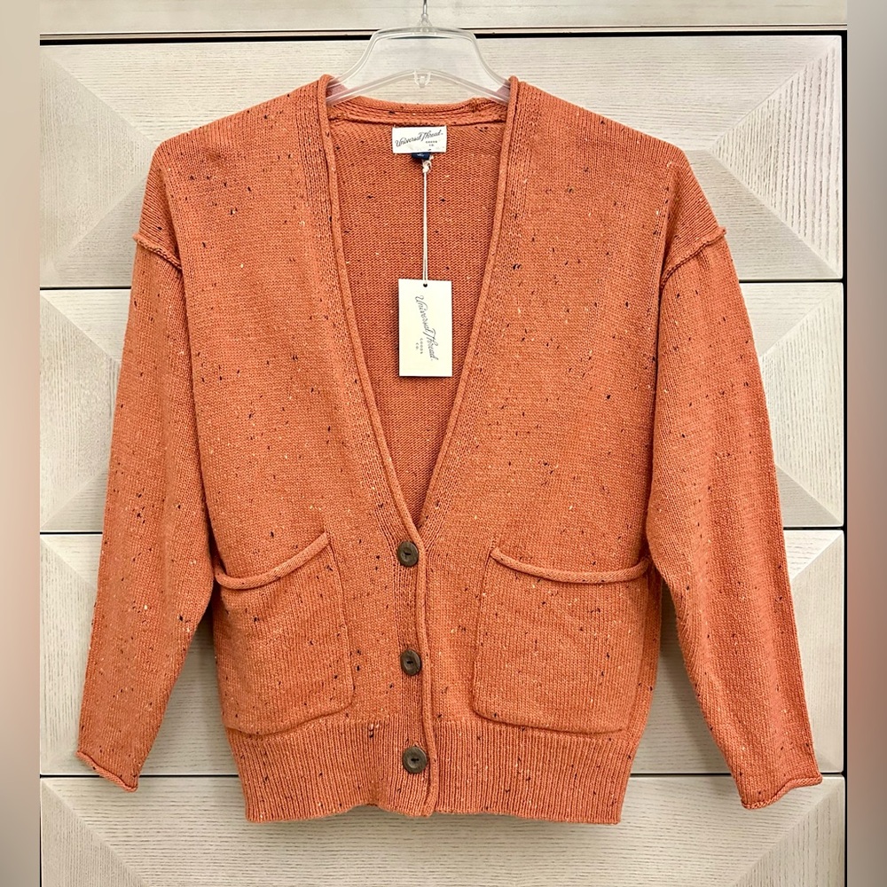 Universal Thread Women's Speckled Orange Cardigan - Size XS